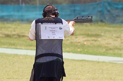 Jaison Santin, atleta da fossa double, na Copa do Mundo  / Foto: Divulgação CBTE